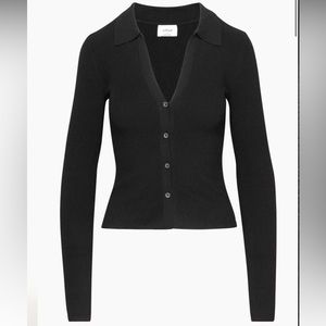 Little black polo cardigan 🖤